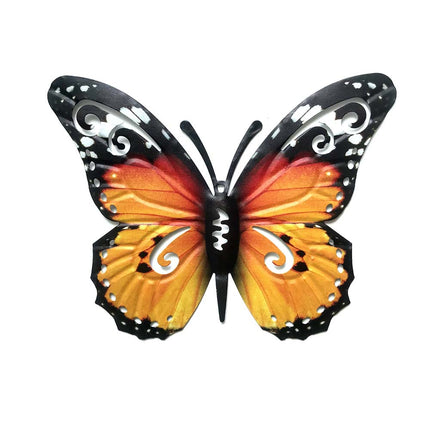 Metal 3D Butterfly Garden Wall Art for Home Decor 22x27cm