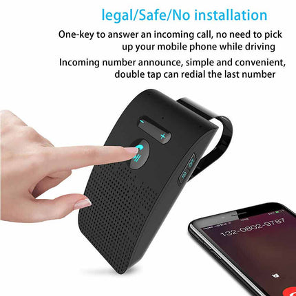 Bluetooth Sun Visor Speakerphone | Wireless Hands-Free Car Kit for Safe Driving & Crystal Clear Calls