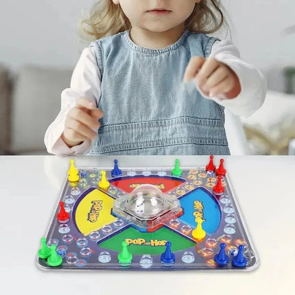 Pop & Hop Ludo Board Game 2-4 Players Classic Dice Family Game for Kids