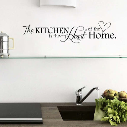 2Pcs The Kitchen Is The Heart Of The Home Wall Decal Vinyl Sticker Kitchen Home Decor 60CM