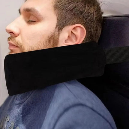 Portable Travel Neck Support Pillow with Strap for Airplane Head Rest