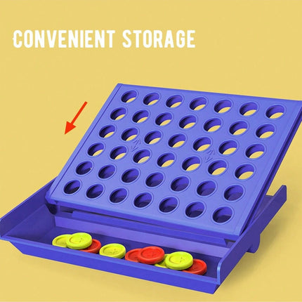 Mini Connect 4 in a Row Line Board Game Educational Family Toy for Kids
