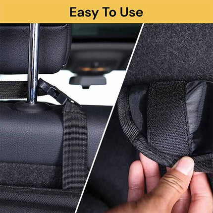 Car Back Seat Organizer with Tablet Pocket - 10-Pocket Hanging Storage for Toys, Books & Travel Essentials