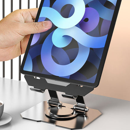 Portable Metal Desktop Swivel Stand for Tablet & Laptop, iPad Pro/Air