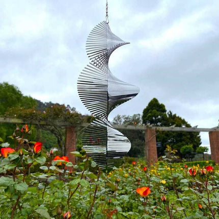Helix 3D Metal Wind Spinner Hanging Ornament for Outdoor Yard & Garden