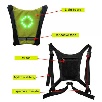 Wireless LED Signal Vest & Backpack with Remote Control for Safety
