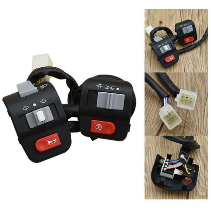 2X Motorcycle Handlebar Horn Turn Signal Light Controller Switch