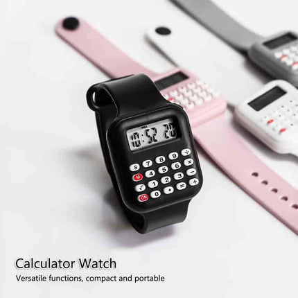 New 2026 Kids Watch with Calculator & Rubber Strap for Girls Students