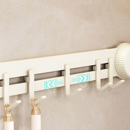 9 Hooks Wall Mounted Suction Hook for Bathroom, Coat, Kitchen Utensil Rack