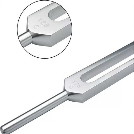 128Hz Tuning Fork & Hammer Kit – Sound Therapy Healing Instrument