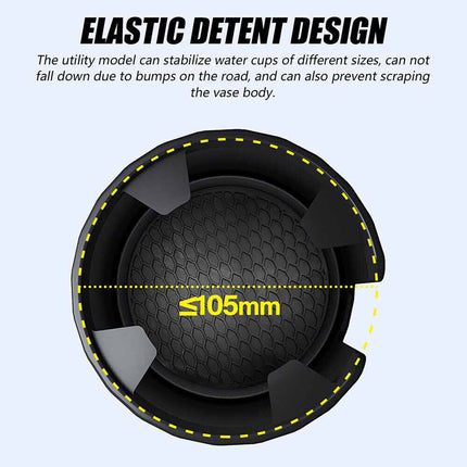Universal Car Cup Holder Expander Adapter for Big Cups, Water Bottles & Large Drinks | Stable Fit for Diameters up to 105mm