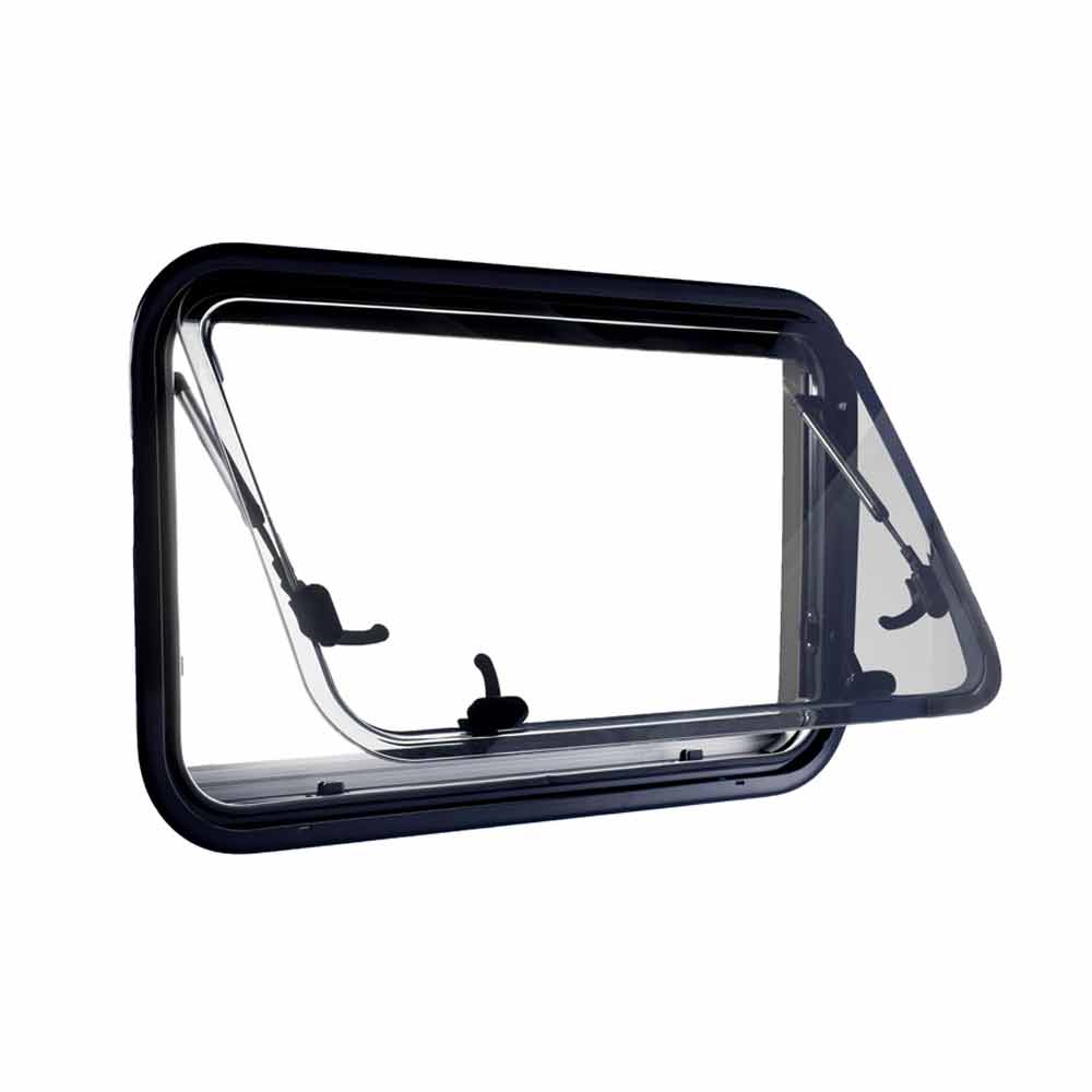 1000x800mm Giant Caravan Window Locking System with Integrated Heavy-Duty Gas Strut | for Oversized Push-Out Windows