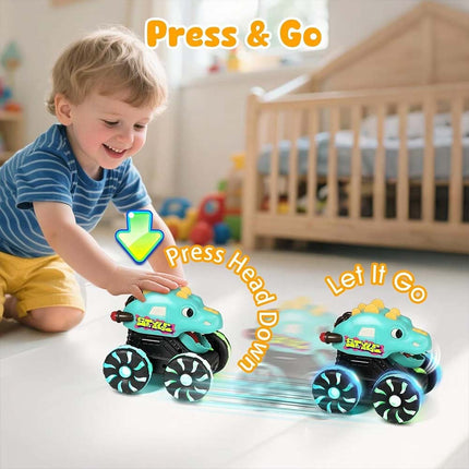Light Up Dino Monster Truck – Press & Go Toddler Toy Car