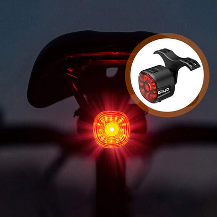 USB Rechargeable Bike Tail Light with Brake Sensor, Super-Bright LED Rear Light for Mountain & Road Cycling