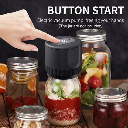 Electric Automatic Mason Jar Vacuum Sealer Kit with Lids