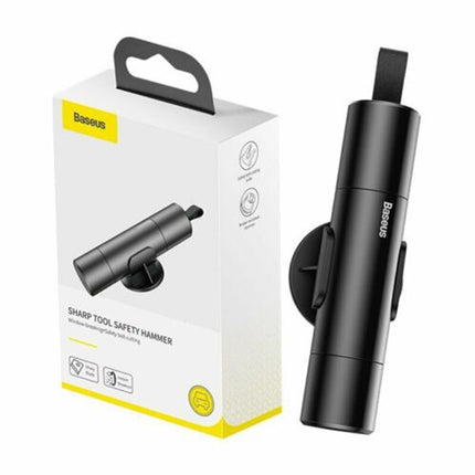 Baseus 2-in-1 Emergency Escape Tool: Car Safety Hammer & Seat Belt Cutter for Life Saving, Break Glass in Emergencies