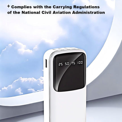 Slim 10000/20000mAh Power Bank with Built-in Cable, 3C Certified