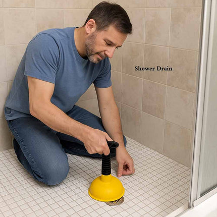 Compact Mini Sink & Drain Plunger Unclogger for Bathroom Kitchen Shower