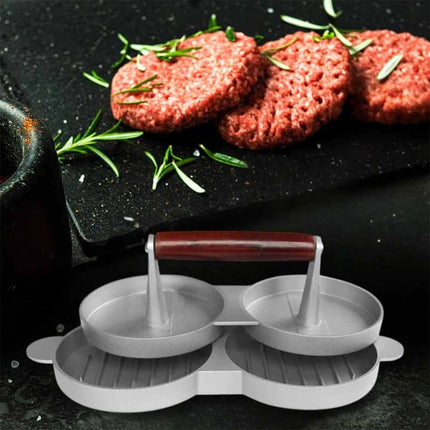 Double Burger Press Non Stick Aluminium Beef Patty Maker for BBQ