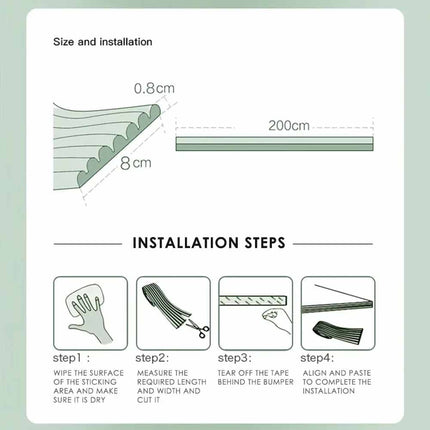 2M Baby Safety Foam Table Edge Corner Protector Guard Strip Bumper