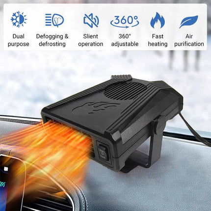 12V DC Portable Car Heater Fan Defroster Demister 150W