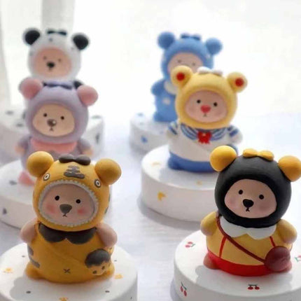 10-Pack Paint Your Own Bear Decorations Arts & Crafts DIY Kit for Kids Family