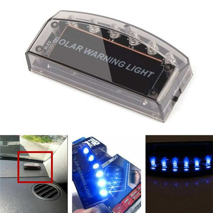 Solar-Powered LED Dummy Security Alarm Light - Anti-Theft Flashing Warning Light for Vehicle Protection
