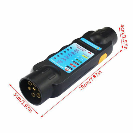 7-Pin Trailer Light Tester - Tow Bar Socket Circuit Diagnostic Tool for Caravans & Trailers