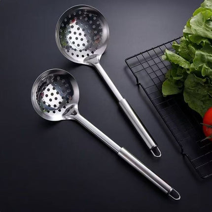 10Pcs Stainless Steel Cookware Set: Utensils & Serving Spoons