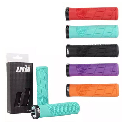 Rubber Anti-Slip Shockproof MTB Bike Grips for 22.2mm Lock-On Handles