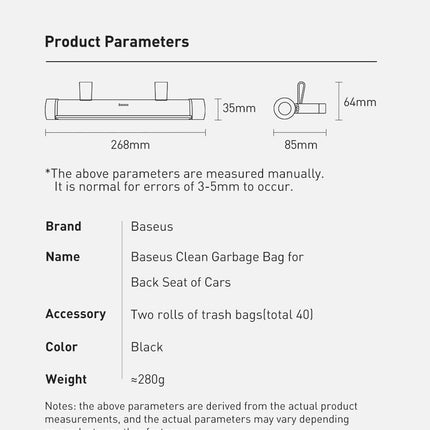 Car Trash Can Litter Bag Garbage Waste Bin with Lid Seat Organizer Accessory