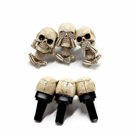 Gothic Skull Vent Clip Freshener – Refillable Resin Diffuser with Scent Pods for Auto