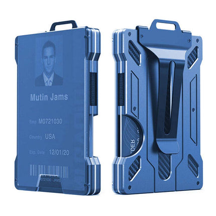 Aluminum RFID Card Holder Slim Credit ID Wallet Money Clip for Men