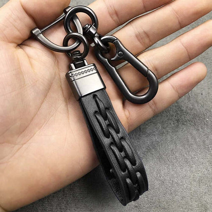 Genuine Leather Stylish Keyring for Car Keys and Keychain – Durable & Elegant Holder