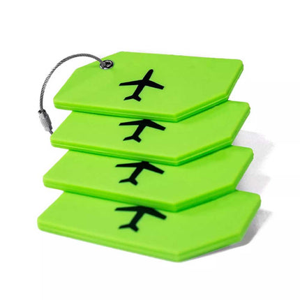 5PCS Silicone Travel Luggage Tags Suitcase ID Address Name Label
