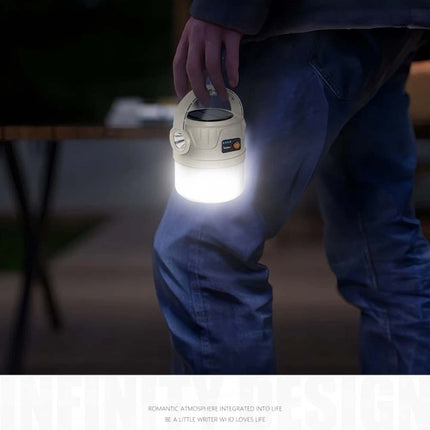 Solar LED Camping Lantern Flashlight, USB Rechargeable Tent Light for Outdoor Hiking & Emergency