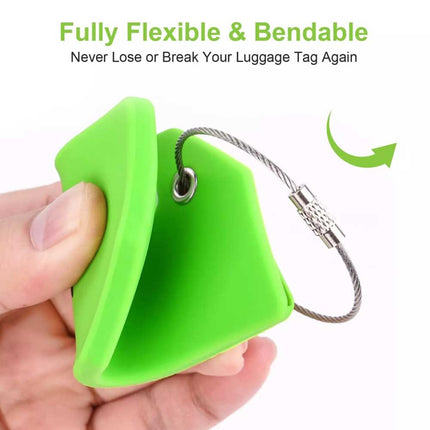 5PCS Silicone Travel Luggage Tags Suitcase ID Address Name Label