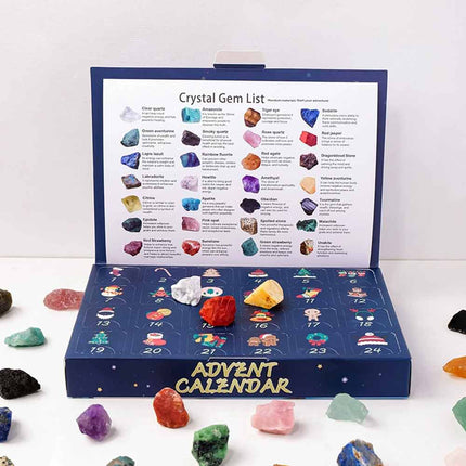 2026 Geological Ore Advent Calendar Mock Stone Crystal Christmas Countdown