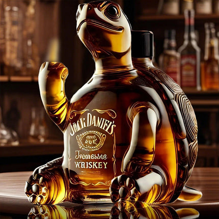 2025 Unique Turtle Glass Whiskey Bottle Decanter Animal Gift