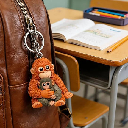 Protect Punch The Monkey Keychain 3D Printed Hanging Plush Holder