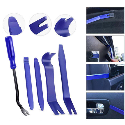 5PCS Non-Marring Car Trim Removal Tool Kit - Pry Bar Set for Auto Interior Door Panel & Radio Clip Installation