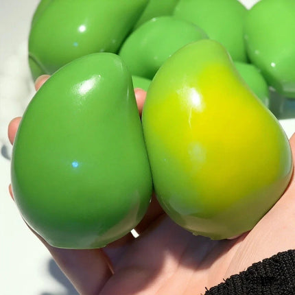 2Pcs Color Changing Mango Squishy Stress Ball Fidget Toy ASMR Sensory Gift