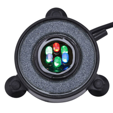 Aquarium Air Stone Disc 7 Color LED Bubble Light for Fish Tank