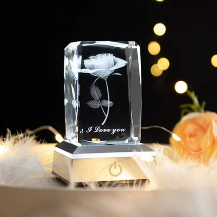 Square/Round 3D LED Light Base Stand for Crystal Art Glass Display