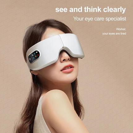 Heated Eye Massager with Bluetooth Music Relax Reduce Eye Strain