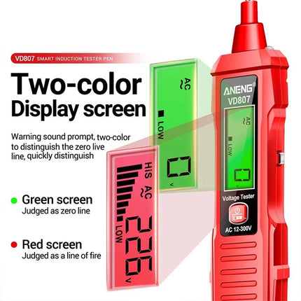 Non Contact Voltage Tester Pen AC Electric Detector Sensor 12V-300V with Sound Light Alarm