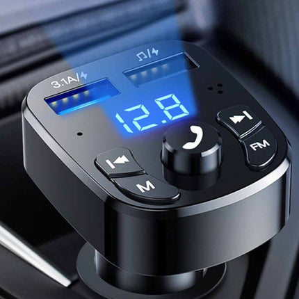 Bluetooth 5.3 FM Transmitter: 2USB-C PD 30W Fast Charge, Wireless Music & Hands-Free Kit