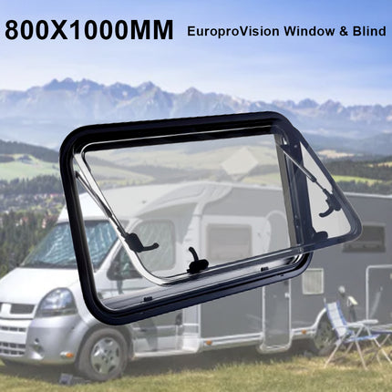 800x1000mm Oversized Caravan Window Handle with Integrated Heavy-Duty Gas Strut | for Large Push-Out Windows