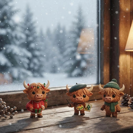 3D Highland Cow Advent Calendar 2026 24-Day Christmas Countdown