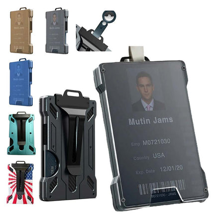 Aluminum RFID Card Holder Slim Credit ID Wallet Money Clip for Men